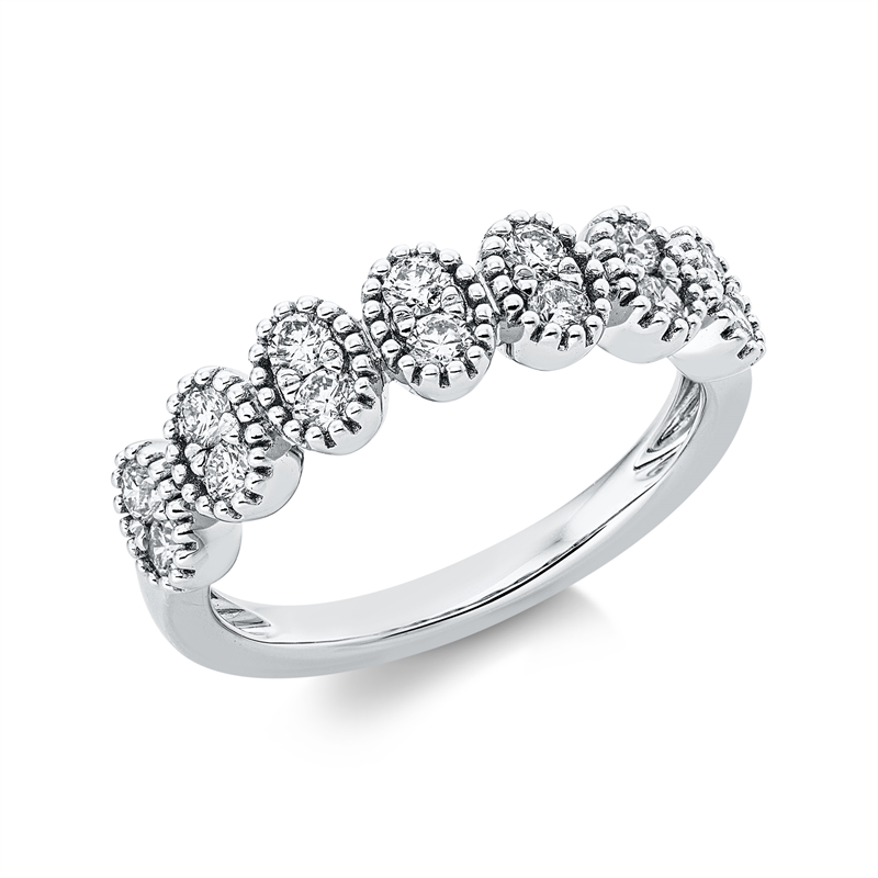 Ring    aus 750/-18 Karat Weißgold mit 14 Diamanten 0