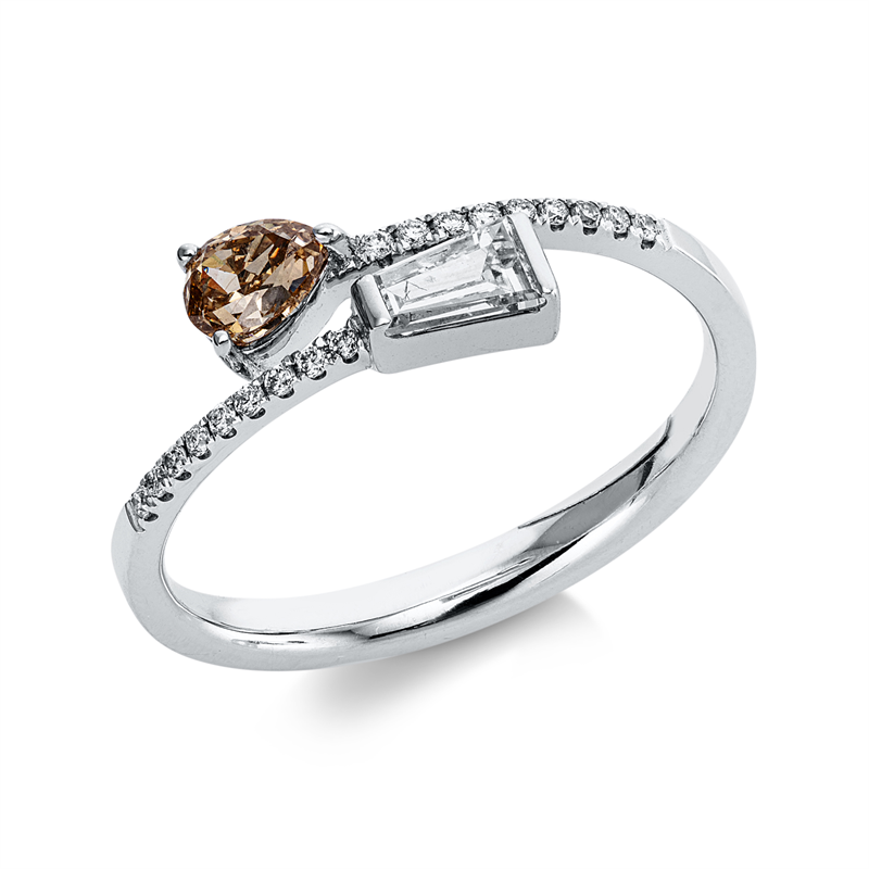 Ring    aus 750/-18 Karat Weißgold mit 20 Diamanten 0