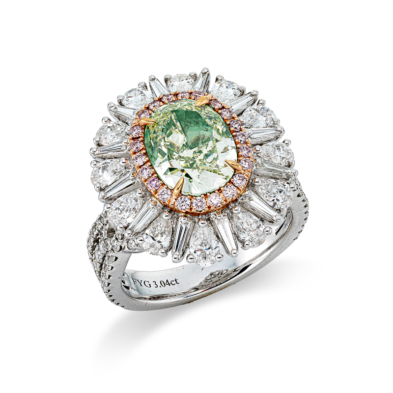 Ring    aus 750/-18 Karat Weißgold / Rotgold mit 135 Diamanten 5