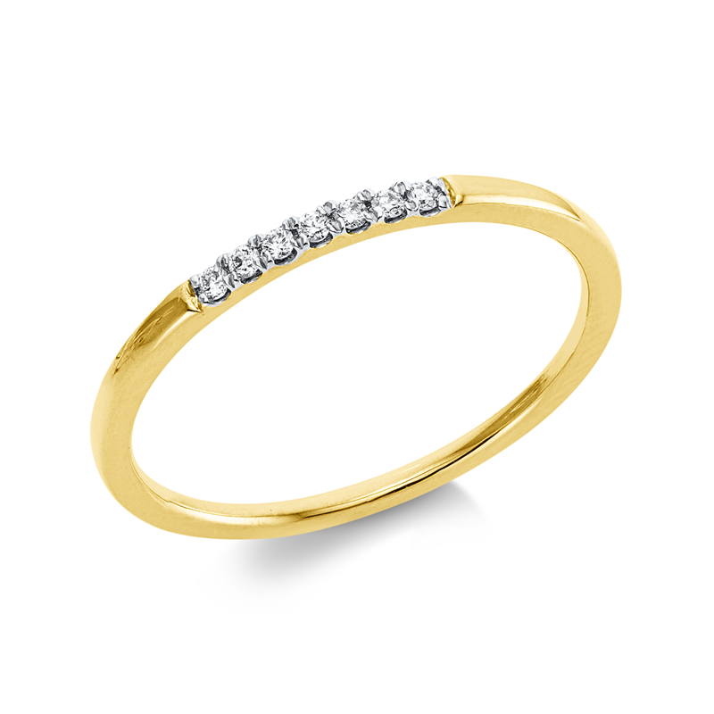 Ring    aus 750/-18 Karat Gelbgold mit 7 Diamanten 0