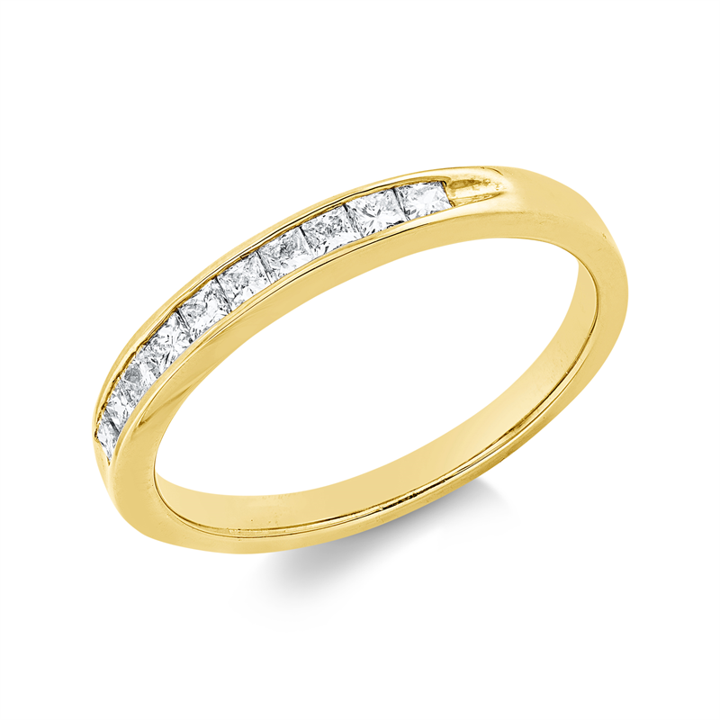 Ring    aus 750/-18 Karat Gelbgold mit 10 Diamanten 0
