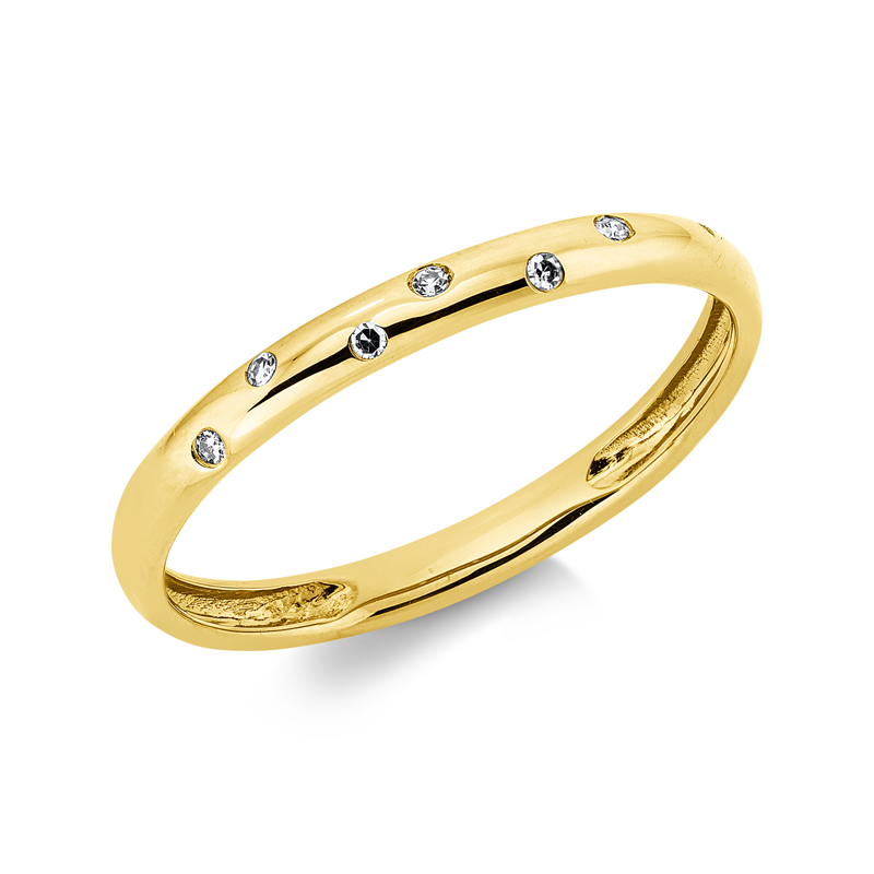 Ring    aus 750/-18 Karat Gelbgold mit 6 Diamanten 0