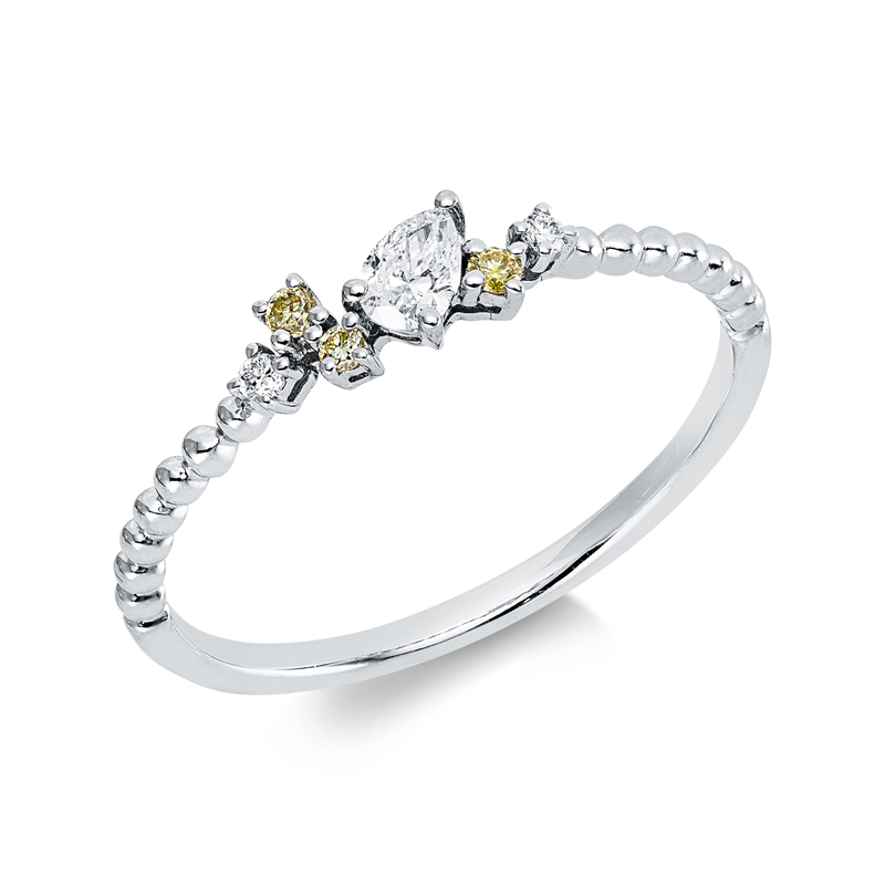 Ring    aus 750/-18 Karat Weißgold mit 6 Diamanten 0
