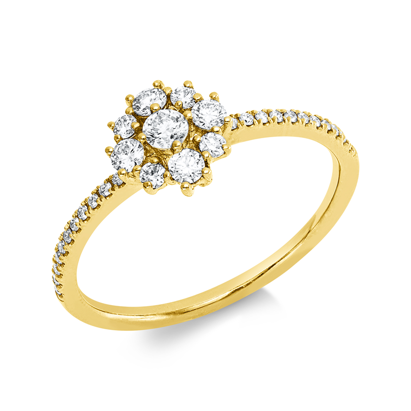 Ring    aus 750/-18 Karat Gelbgold mit 31 Diamanten 0