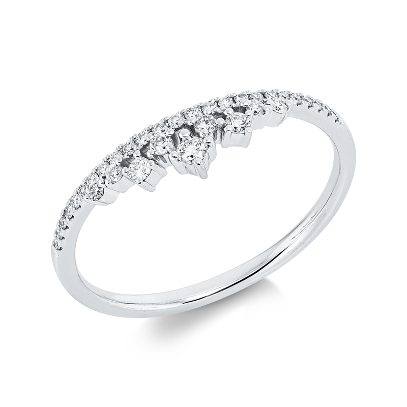 Ring    aus 750/-18 Karat Weißgold mit 34 Diamanten 0
