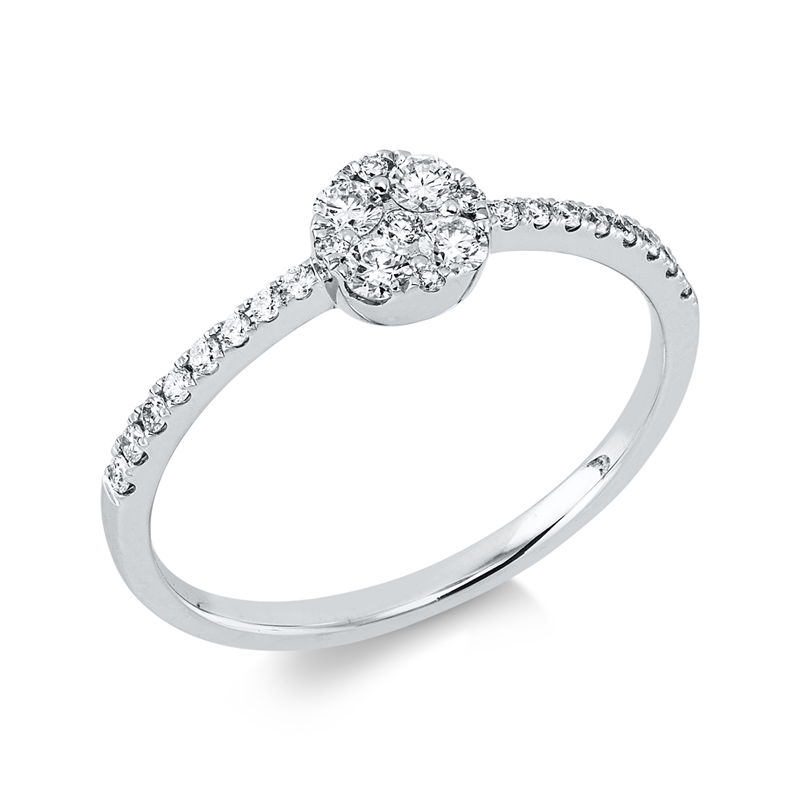 Ring    aus 750/-18 Karat Weißgold mit 25 Diamanten 0