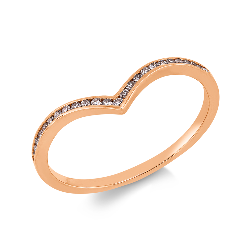 Ring    aus 750/-18 Karat Rotgold mit 25 Diamanten 0