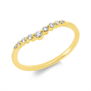 Ring    aus 750/-18 Karat Gelbgold mit 9 Diamanten 0