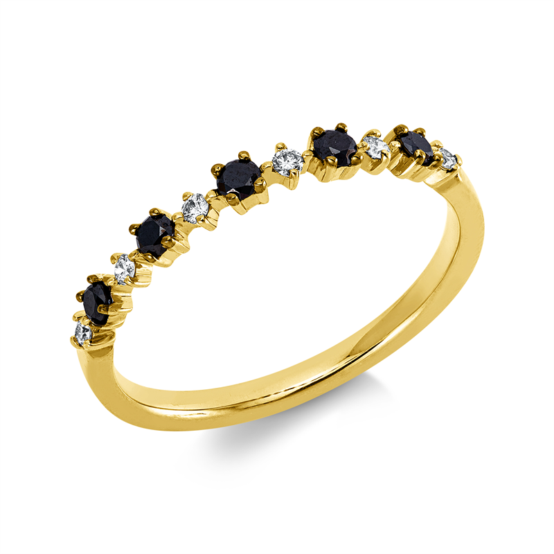 Ring    aus 750/-18 Karat Gelbgold mit 11 Diamanten 0