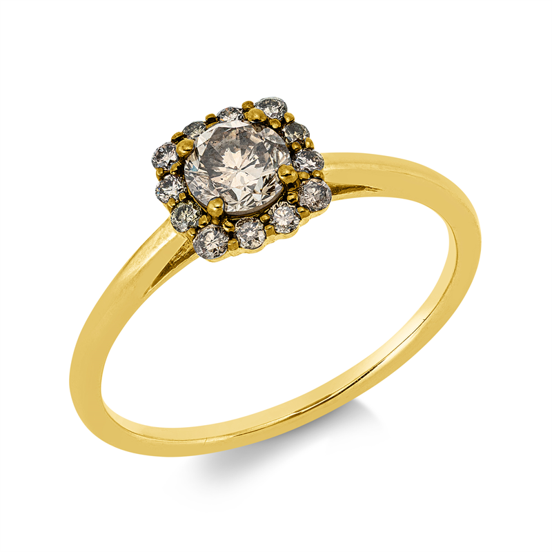 Ring    aus 750/-18 Karat Gelbgold mit 13 Diamanten 0