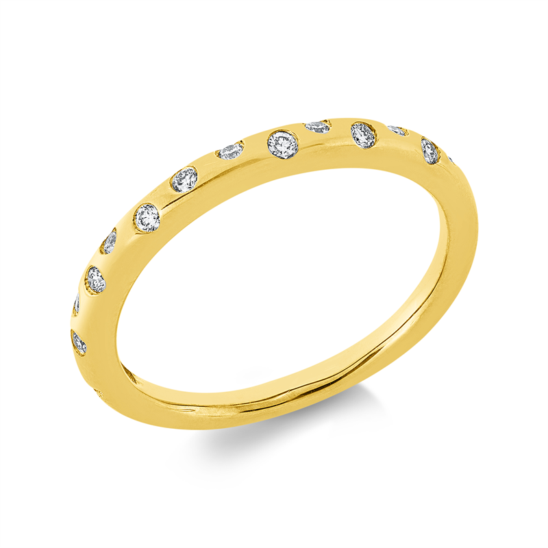 Ring    aus 750/-18 Karat Gelbgold mit 15 Diamanten 0