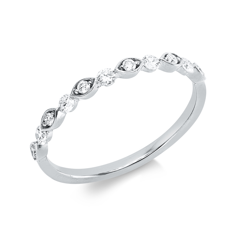 Ring    aus 750/-18 Karat Weißgold mit 11 Diamanten 0
