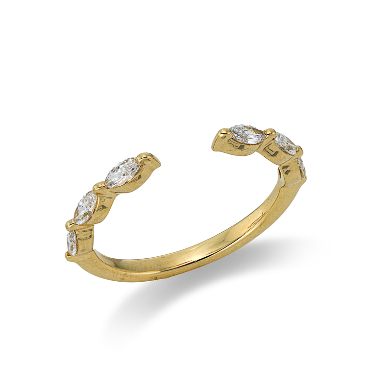 Ring    aus 750/-18 Karat Gelbgold mit 6 Diamanten 0
