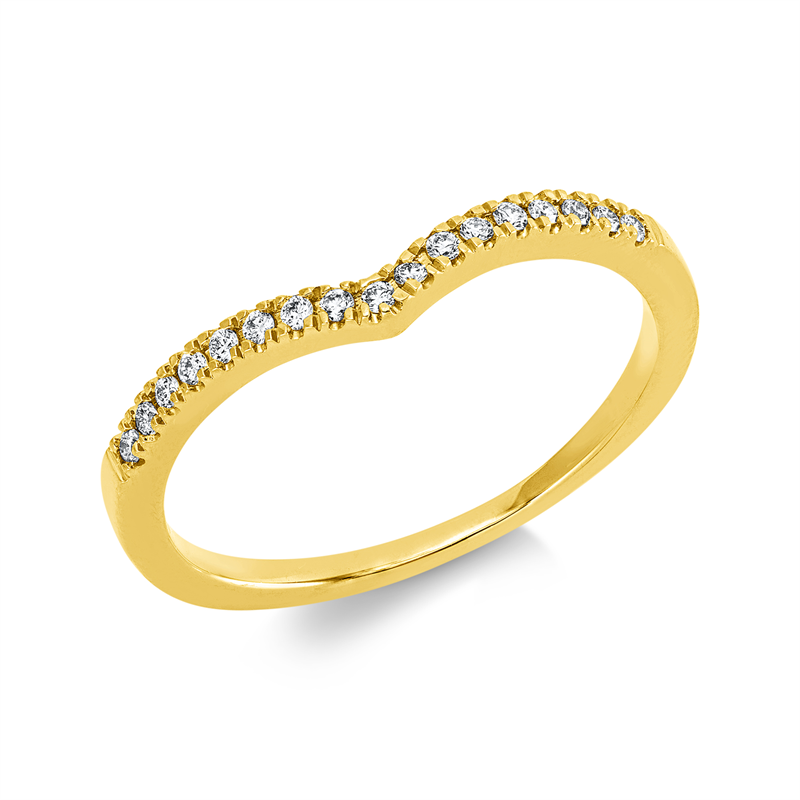 Ring    aus 750/-18 Karat Gelbgold mit 17 Diamanten 0
