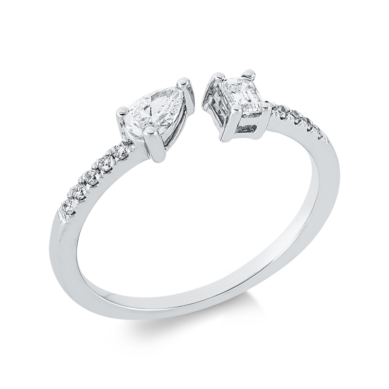Ring    aus 750/-18 Karat Weißgold mit 12 Diamanten 0