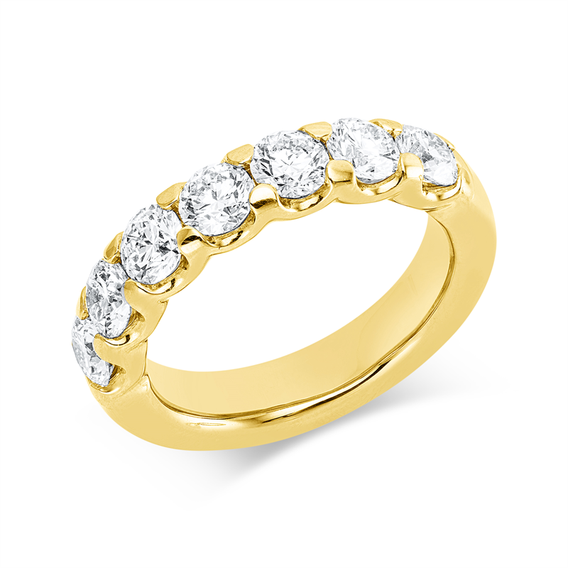 Ring    aus 750/-18 Karat Gelbgold mit 7 Diamanten 2