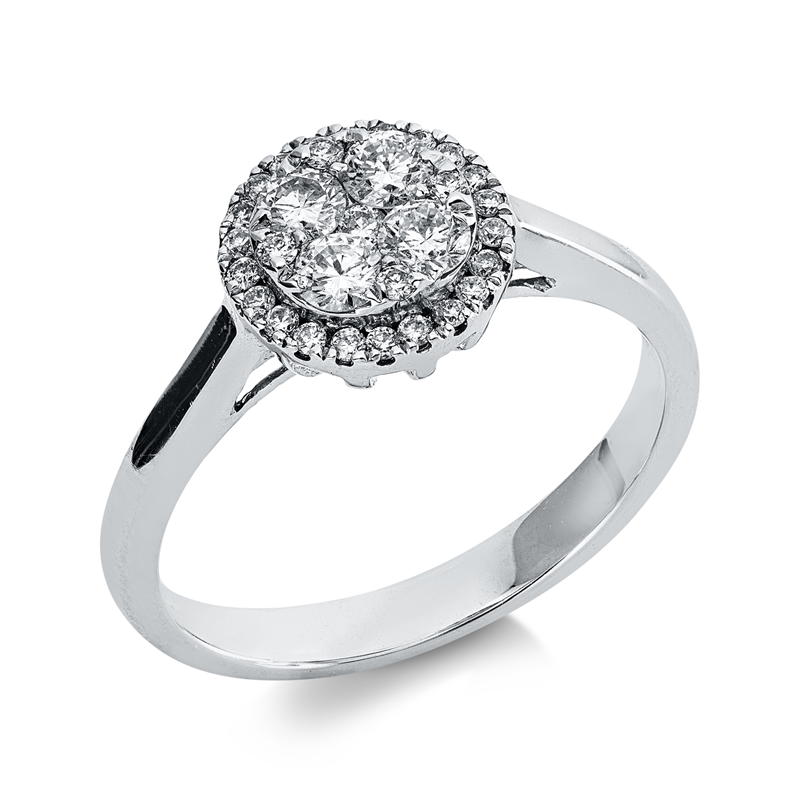 Ring    aus 750/-18 Karat Weißgold mit 31 Diamanten 0