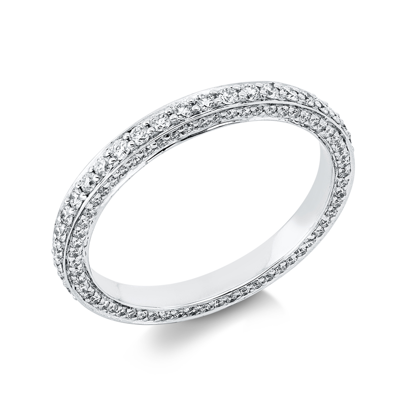 Ring    aus 585/-14 Karat Weißgold mit 166 Diamanten 0