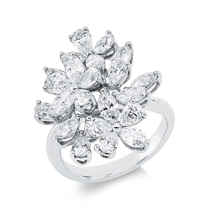 Ring    aus 750/-18 Karat Weißgold mit 21 Diamanten 3