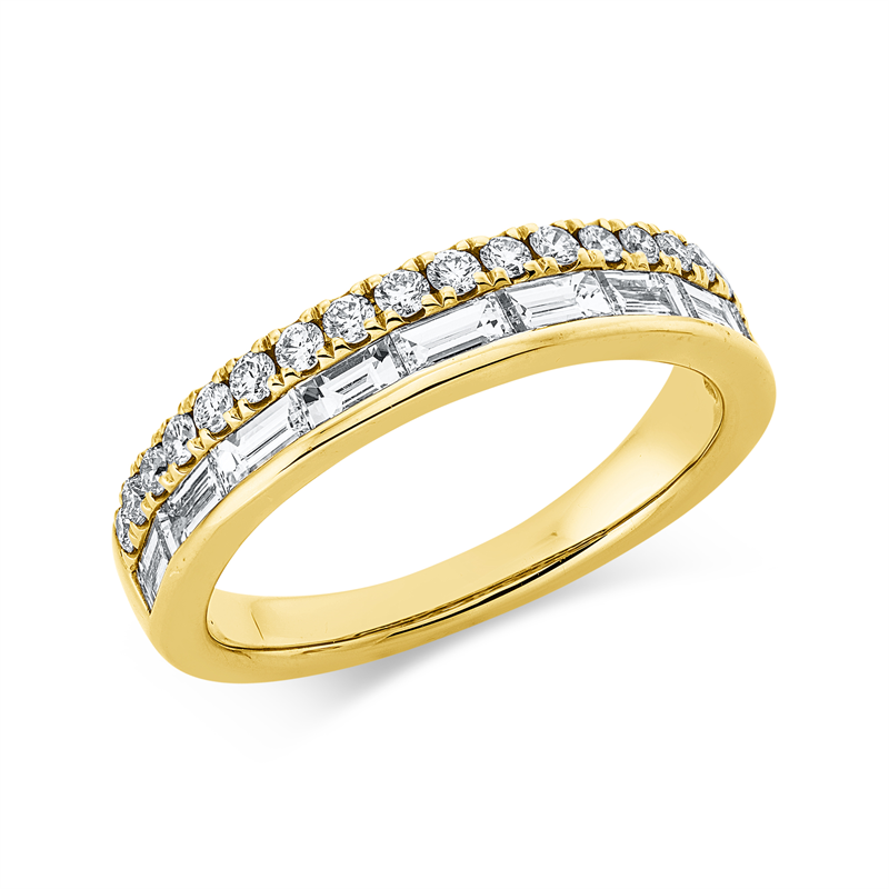 Ring    aus 585/-14 Karat Gelbgold mit 27 Diamanten 1
