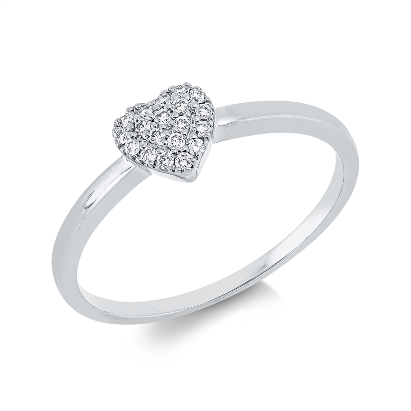 Ring    aus 750/-18 Karat Weißgold mit 19 Diamanten 0