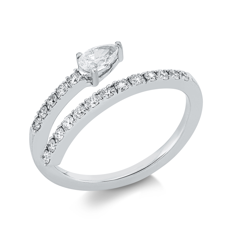 Ring    aus 750/-18 Karat Weißgold mit 19 Diamanten 0