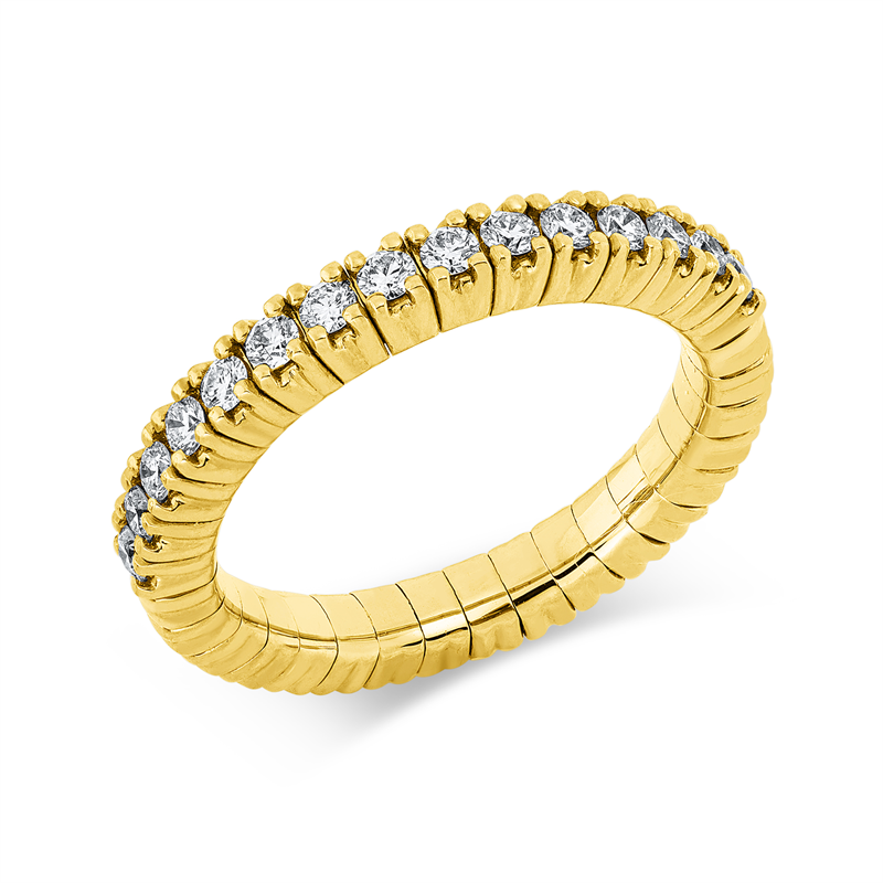 Ring    aus 750/-18 Karat Gelbgold mit 15 Diamanten 0