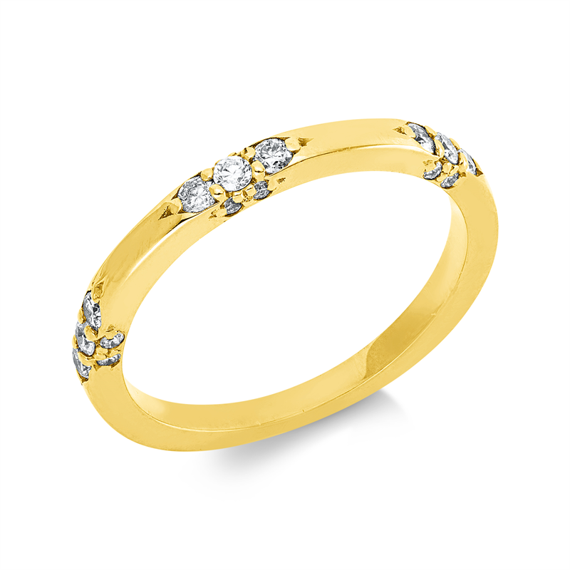 Ring    aus 750/-18 Karat Gelbgold mit 21 Diamanten 0
