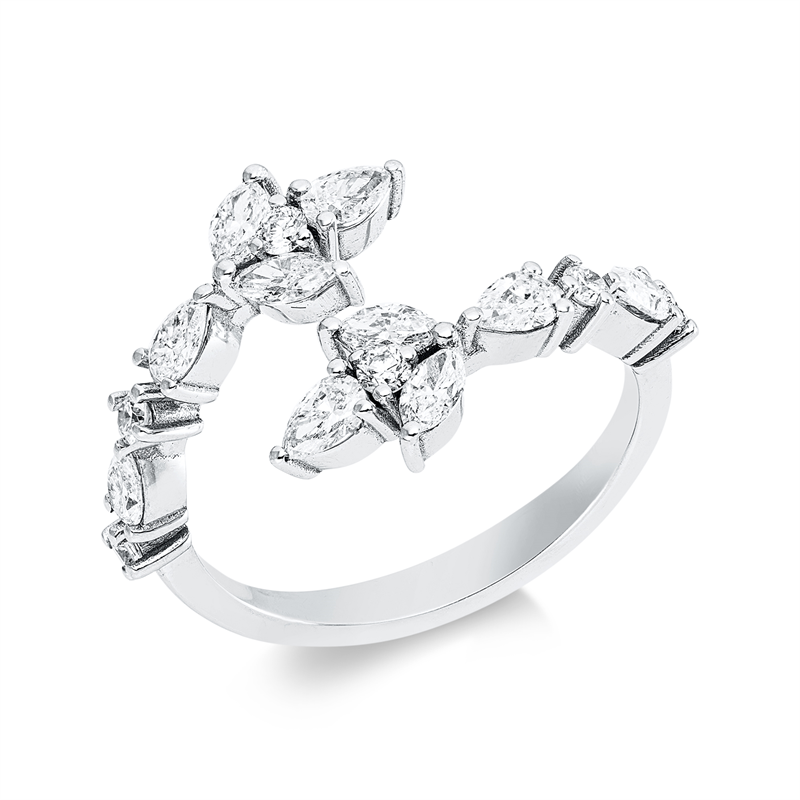 Ring    aus 750/-18 Karat Weißgold mit 16 Diamanten 1