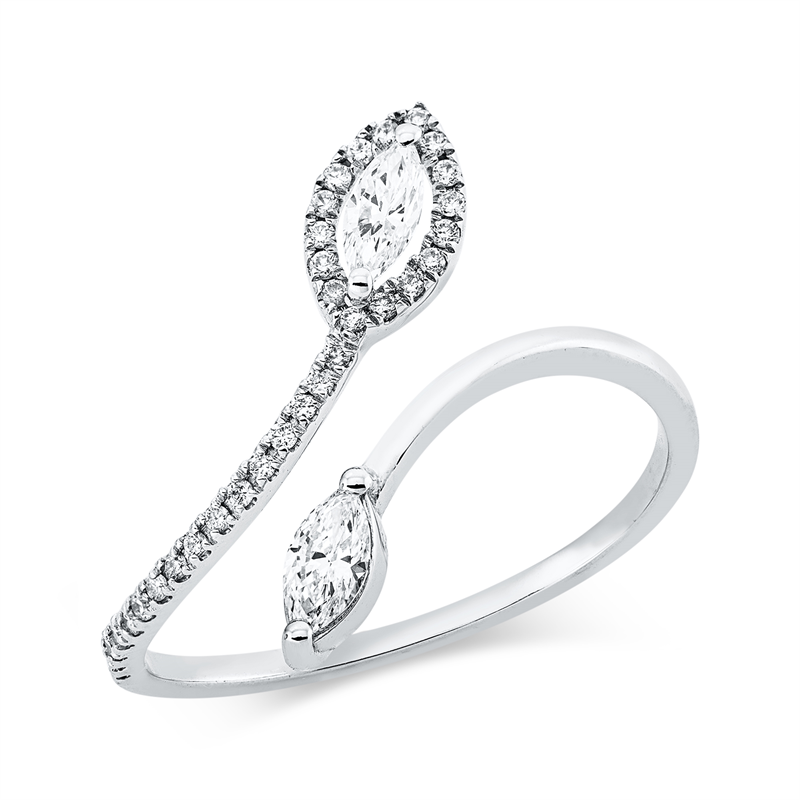 Ring    aus 750/-18 Karat Weißgold mit 34 Diamanten 0