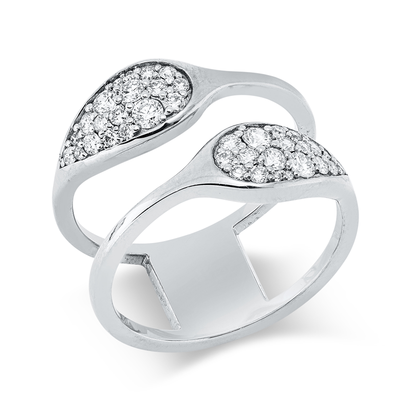 Ring    aus 750/-18 Karat Weißgold mit 5 Diamanten 0
