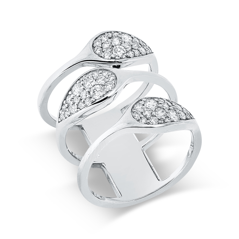 Ring    aus 750/-18 Karat Weißgold mit 53 Diamanten 0