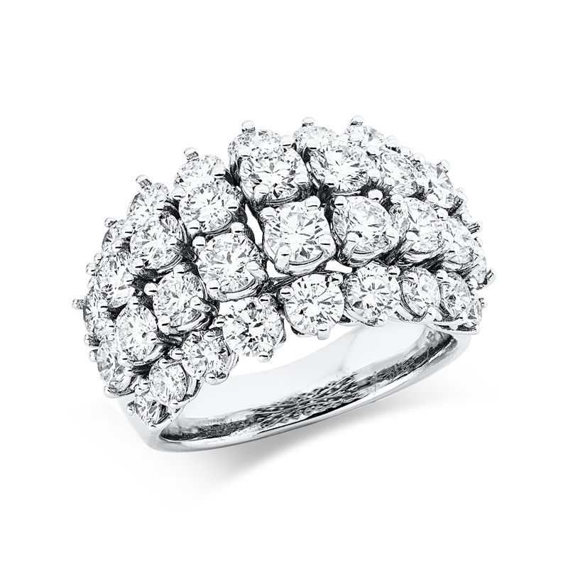 Ring    aus 750/-18 Karat Weißgold mit 36 Diamanten 5 ct
