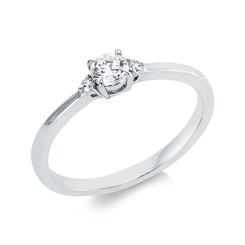 Ring    aus 750/-18 Karat Weißgold mit 3 Diamanten 0