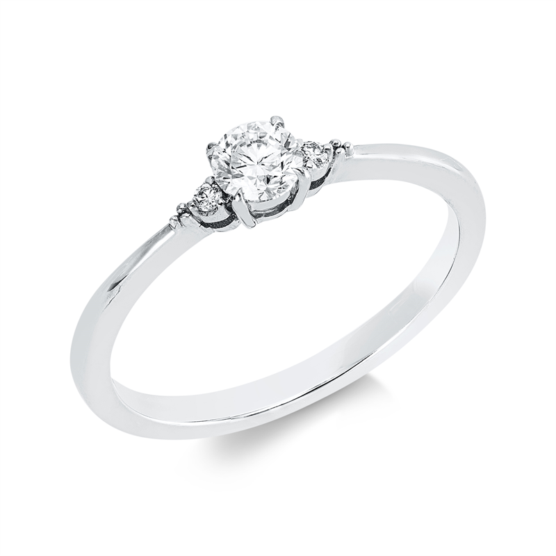 Ring    aus 750/-18 Karat Weißgold mit 3 Diamanten 0