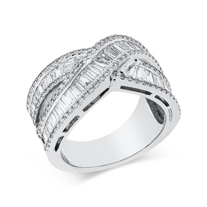 Ring    aus 750/-18 Karat Weißgold mit 187 Diamanten 1