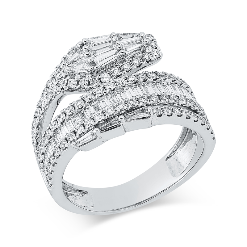 Ring    aus 750/-18 Karat Weißgold mit 127 Diamanten 1