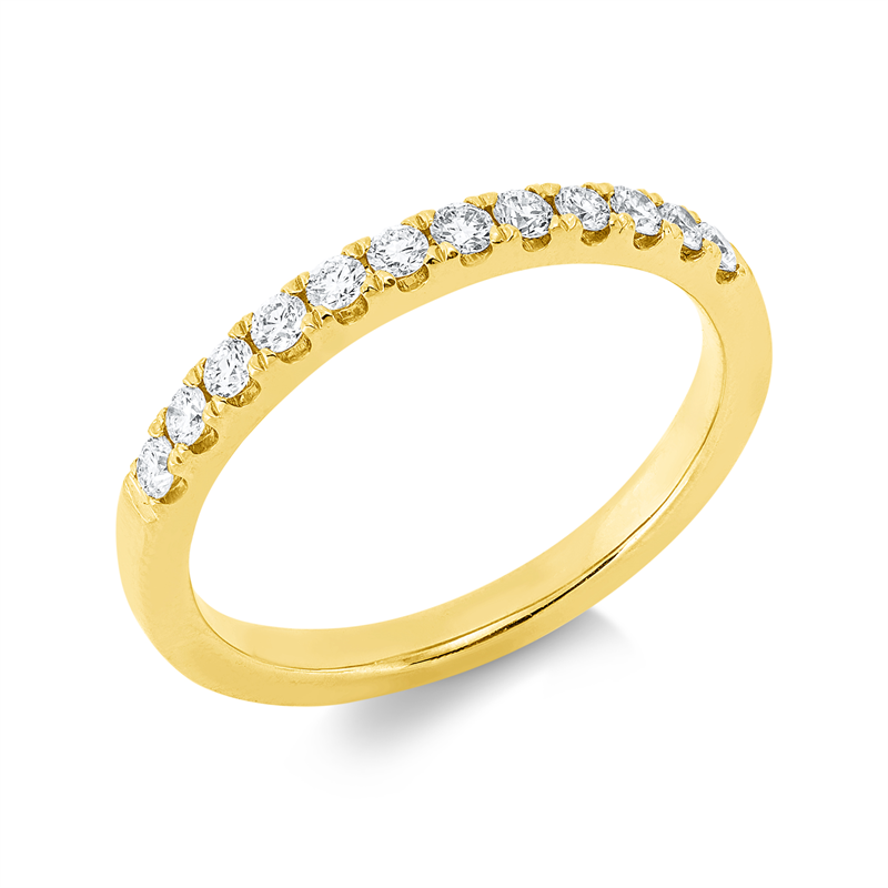Ring    aus 750/-18 Karat Gelbgold mit 12 Diamanten 0