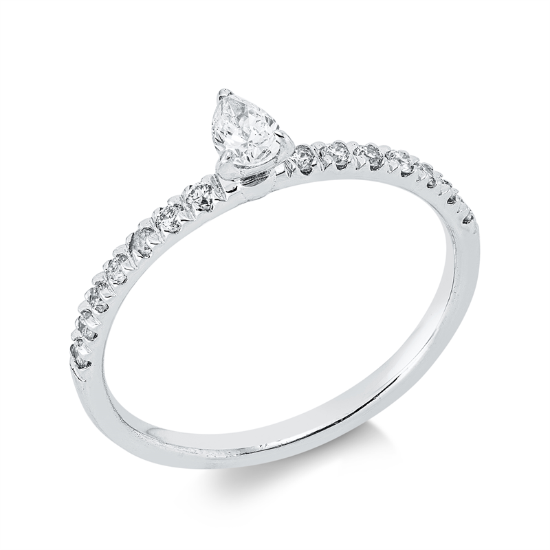Ring    aus 750/-18 Karat Weißgold mit 15 Diamanten 0