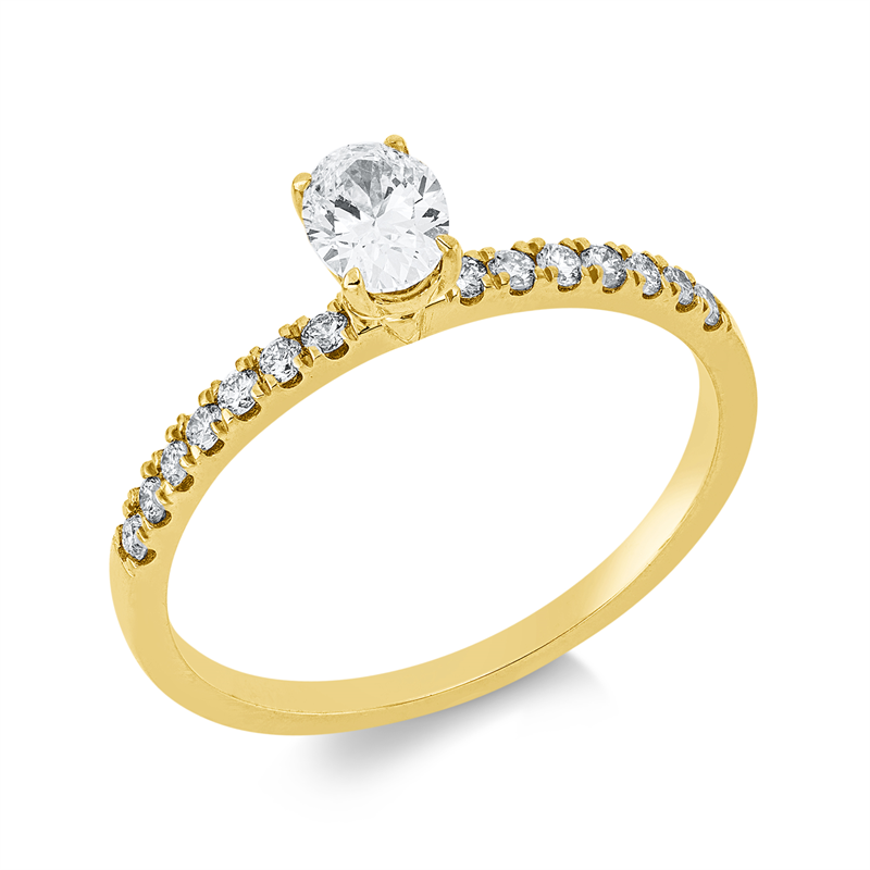 Ring    aus 750/-18 Karat Gelbgold mit 15 Diamanten 0