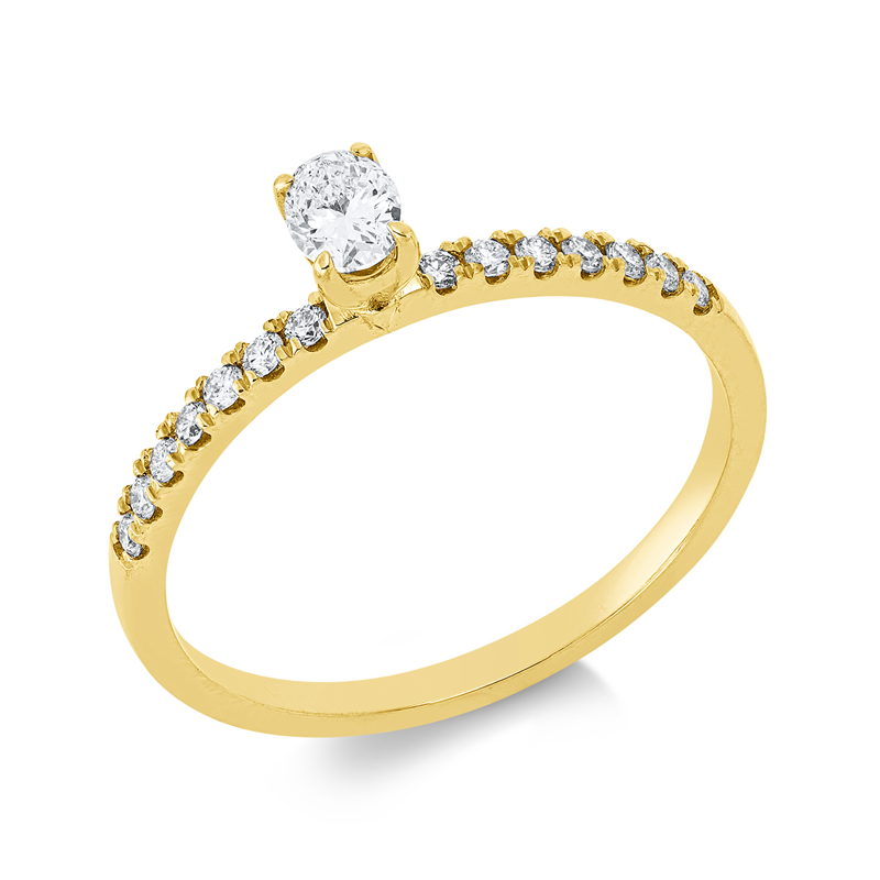 Ring    aus 750/-18 Karat Gelbgold mit 15 Diamanten 0