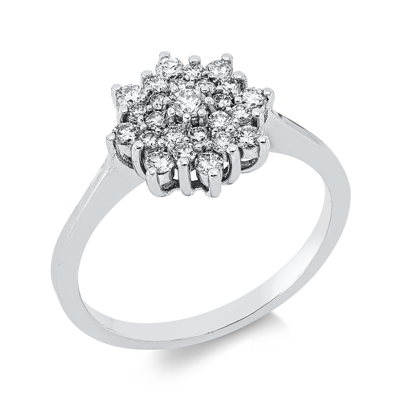 Ring    aus 750/-18 Karat Weißgold mit 25 Diamanten 0