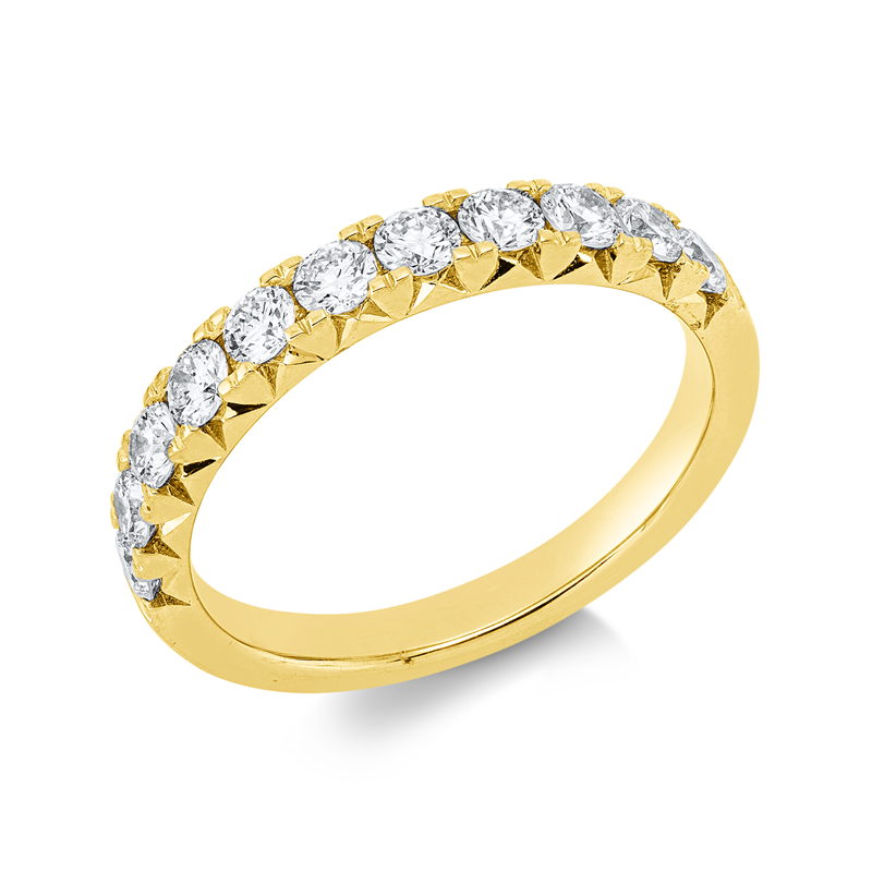 Ring    aus 750/-18 Karat Gelbgold mit 11 Diamanten 0
