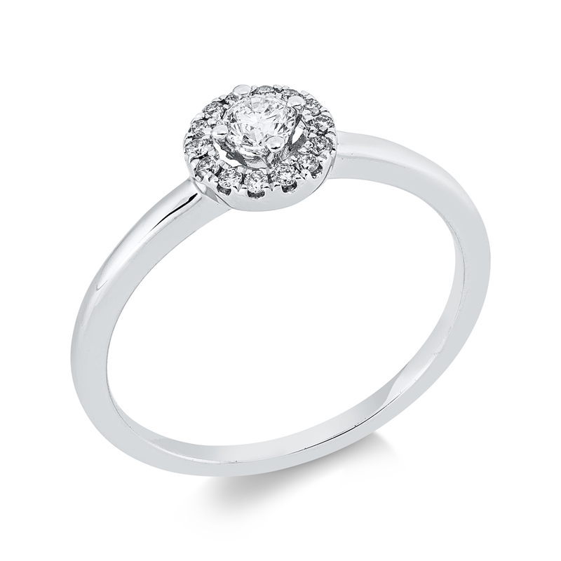 Ring    aus 750/-18 Karat Weißgold mit 15 Diamanten 0
