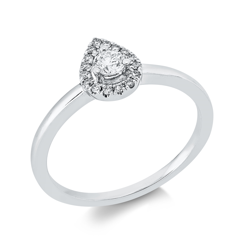 Ring    aus 750/-18 Karat Weißgold mit 17 Diamanten 0