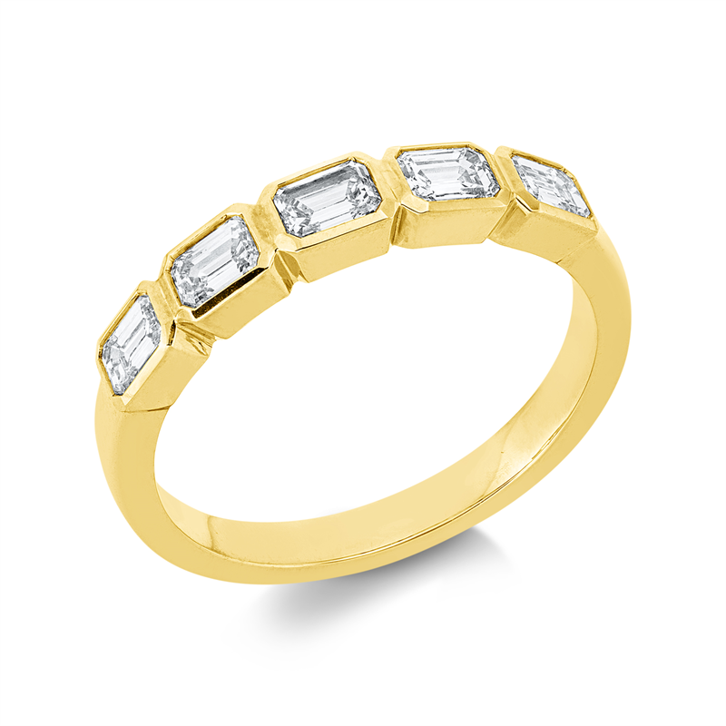 Ring    aus 750/-18 Karat Gelbgold mit 5 Diamanten 0