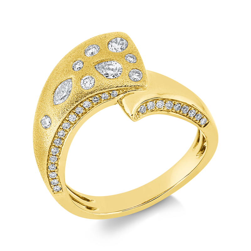 Ring    aus 750/-18 Karat Gelbgold mit 33 Diamanten 0