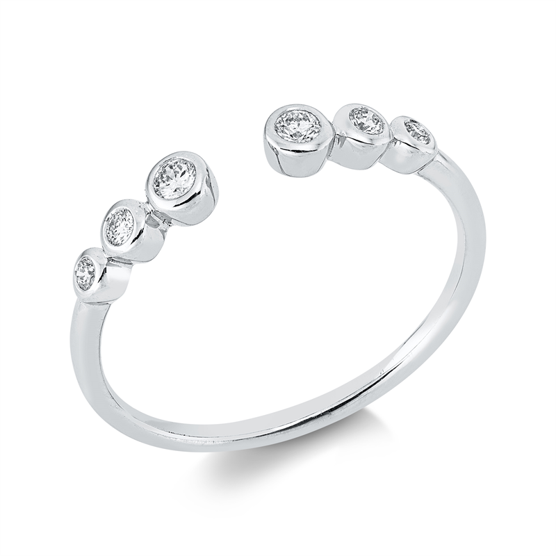 Ring    aus 750/-18 Karat Weißgold mit 6 Diamanten 0