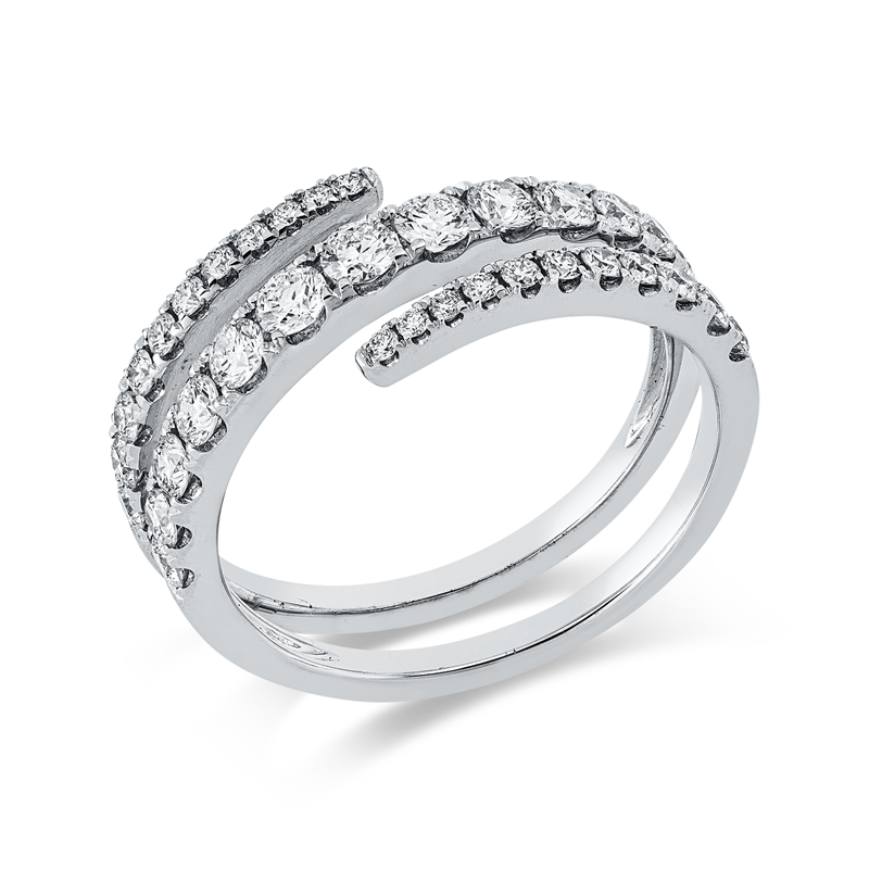 Ring    aus 750/-18 Karat Weißgold mit 35 Diamanten 0