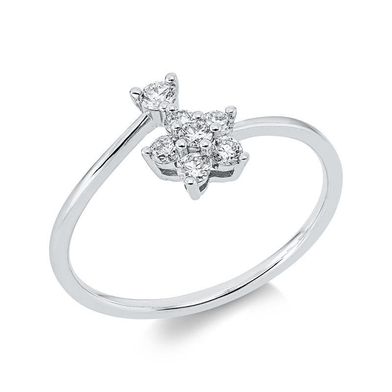 Ring    aus 750/-18 Karat Weißgold mit 7 Diamanten 0